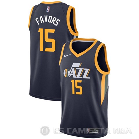 Camiseta Derrick Favors #15 Utah Jazz Icon 2017-18 Azul - Haga un click en la imagen para cerrar